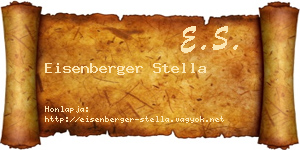 Eisenberger Stella névjegykártya